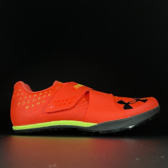 Under Armour HOVR Skyline Men’s 9 Orange Fire Long Jump Track Field Shoe Sneaker - Picture 5 of 8